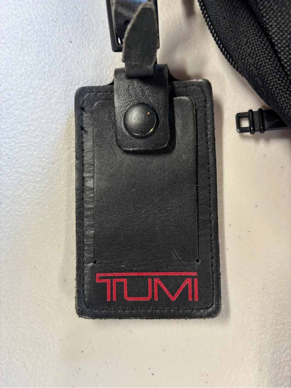 Tumi Alpha Black Ballistic Nylon Briefcase with Shoulder Strap and Top Handles